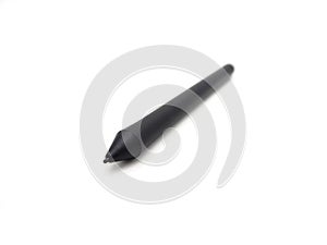 A black pen mouse, digital pen isolated on a white background