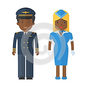 Black people airplan staff