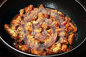 Black pepper chilli chicken