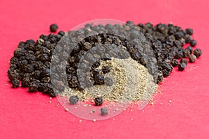 Black pepper - fruit and ground