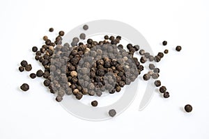 Black pepper isolated in a white background