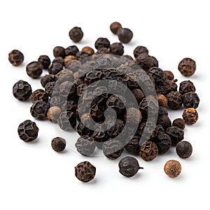 Black pepper isolated on white background