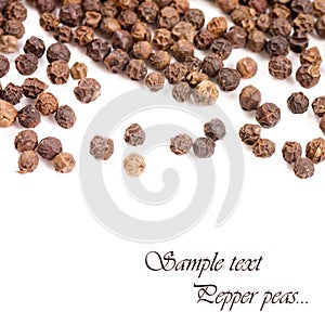 Black Peppercorns close up