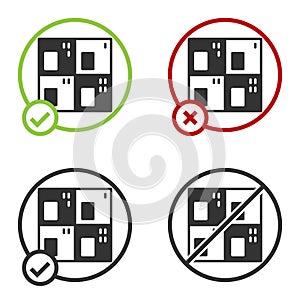 Black Periodic table of the elements icon isolated on white background. Circle button. Vector