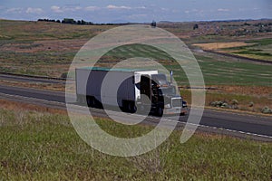 Black Peterbilt / Blank White