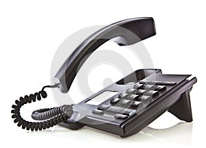 Black phone with floating handset