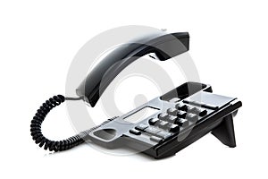 Black phone with floating handset