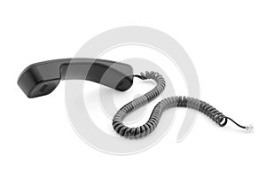 Black phone handset