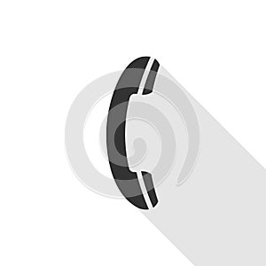 Black phone handset illustration