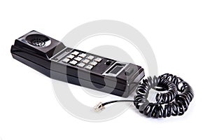 Black phone handset