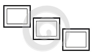 Black photo frame set