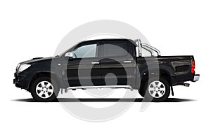 Black pickup truck