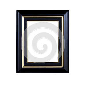 Black picture frame, isolated with clipping path