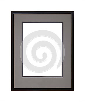 Black picture or photo frame with cardboard mat