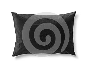 Black pillow isolated