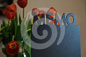 Black pin board for memos and to-do lists