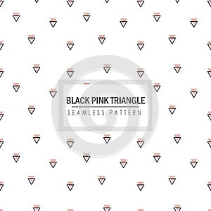 Black and Pink Seamless Pattern in White Background