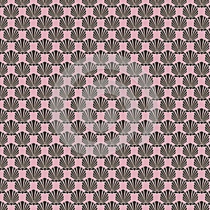 Black pink shell design repeatable pattern photo
