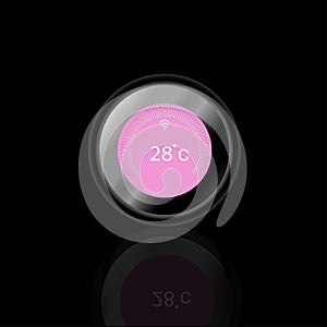 BLACK + PINKPastel + Shadow THERMOSTAT