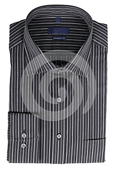 Black pinstriped dress shirt