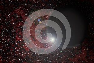 Black Planet Over Nebula