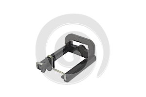Black Plastic Adjustable Phone Holder on White Background