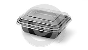 Black Plastic food container