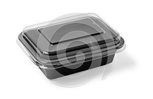 Black Plastic food container