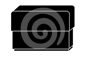 Black Plastic Stamp, isolated on white