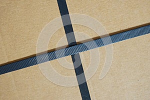 Black plastic strap box