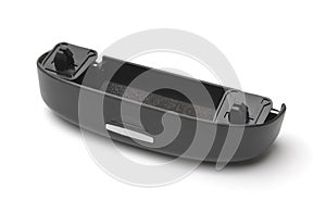 Black plastic sunglasses car case holder