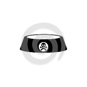 Black plate icon and skull and crossbones sign. Vector illustration eps 10