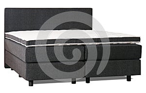 Black platform bed