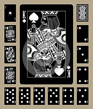 Spades suit black playing cards