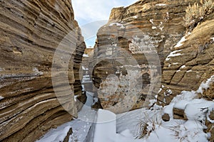 Black Point Fissures in the snow