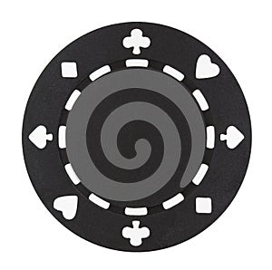 Black Poker Chip