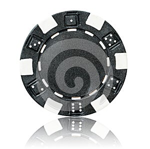 Black poker chip