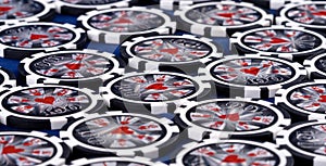 Black poker chips