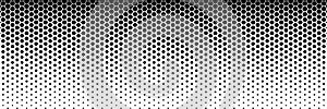 Black polygon halftone dots have a black and white effect.