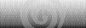 Black polygon halftone dots have a black and white effect