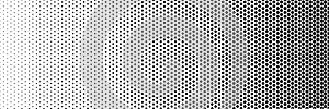 Black polygon halftone effect on white for pattern and background