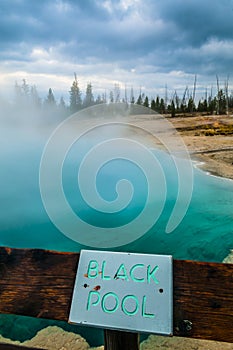 Black Pool - West Thumb Geyser Basin early morning