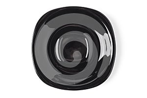 Black porcelain saucer