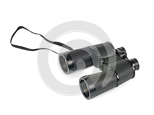 Black porro-prism binoculars