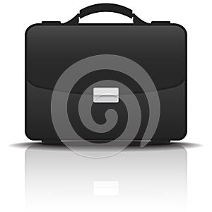 Black Portfolio Case, Vector Illustration