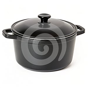 Black pot isolated on white background