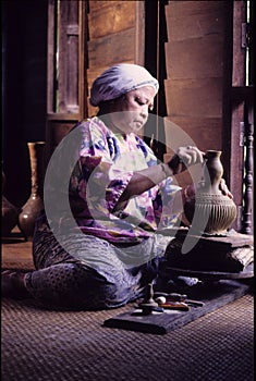 Black pottery or known as labu sayong