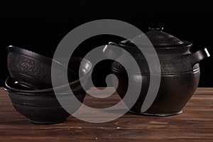 Black pottery