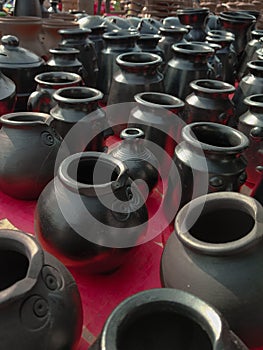 Black pottery, pots and vases and vessels of Uttar Pradesh