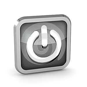 Black power button icon